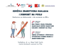 Znanost bez izgaranja: Radionice o dobrobiti za doktorande i vi&scaron;e asistente na IRB-u