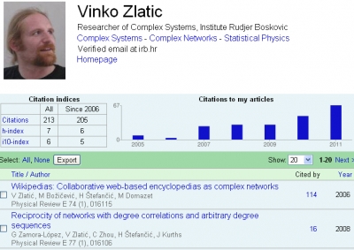 Google Scholar Citations