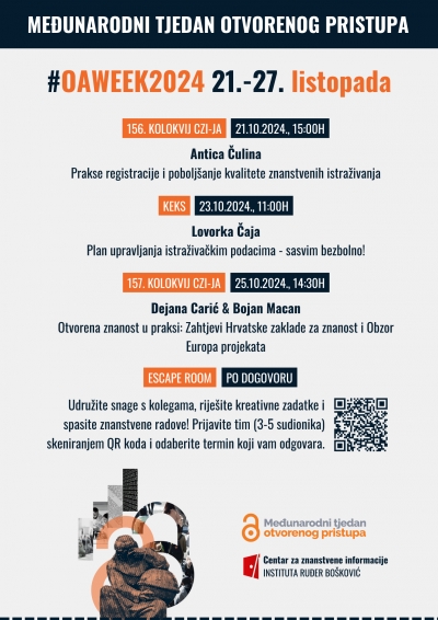 Tjedan otvorenog pristupa 2024. na Institutu Ruđer Bošković