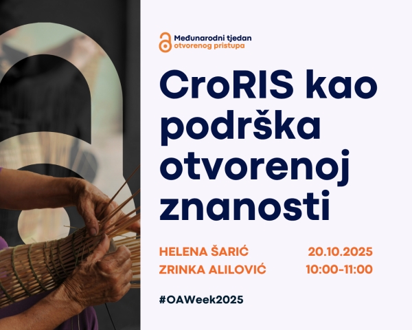 CroRIS kao podr&scaron;ka otvorenoj znanosti