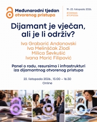 Dijamant je vječan, ali je li održiv? : Panel o radu, resursima i infrastrukturi iza dijamantnog otvorenog pristupa